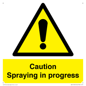 Caution Spraying in progress